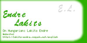 endre lakits business card